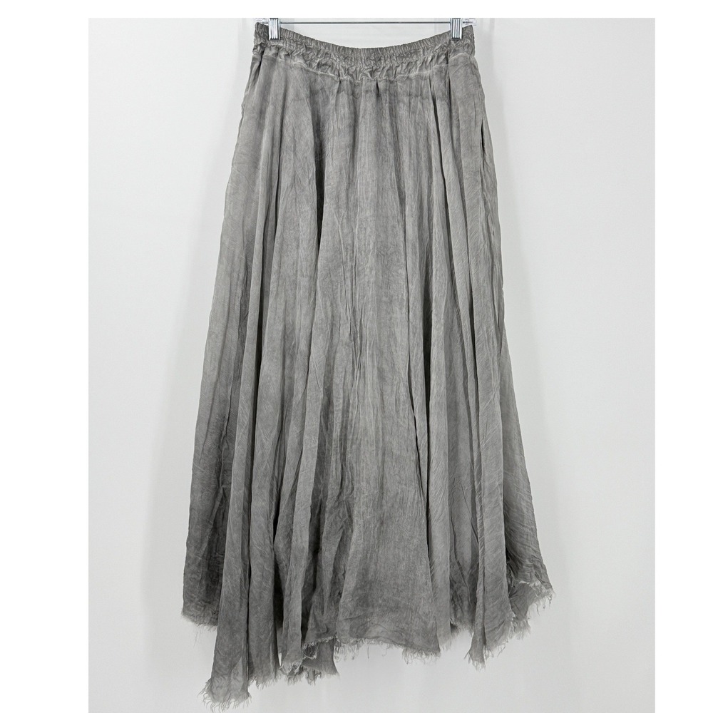 AMICI by Baci Skirt Womens L Gray Lagenlook Avant-Garde Deconstructed minimalist - Picture 11 of 12